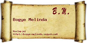 Bogye Melinda névjegykártya